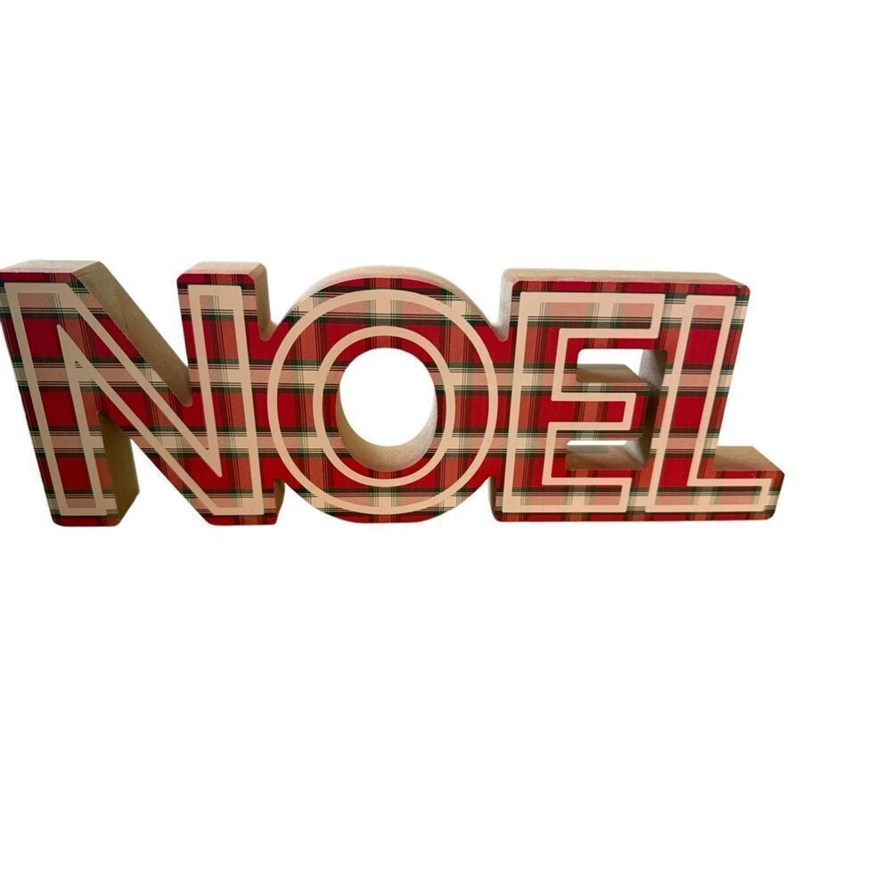 Wooden‎ NOEL Christmas sign 10.5” L x 4” H